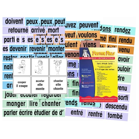 Poster Pals Verb Attack Card Set, French P155F